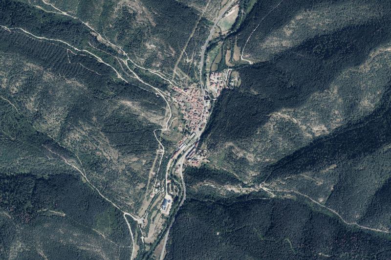 Ortofoto actual del núcleo de Roncal/Erronkari