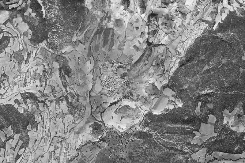 Ortofoto de 1956-1957 del núcleo de Salinas de Oro/Jaitz