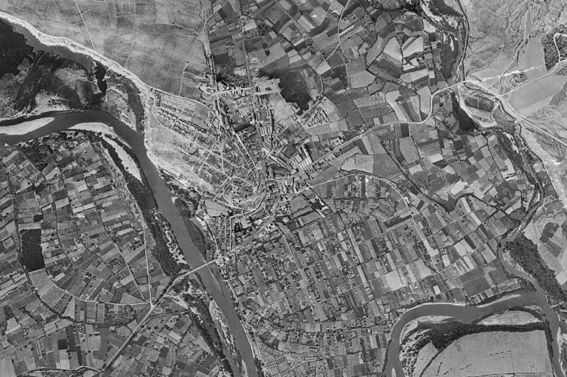Ortofoto de 1956-1957 del núcleo de San Adrián