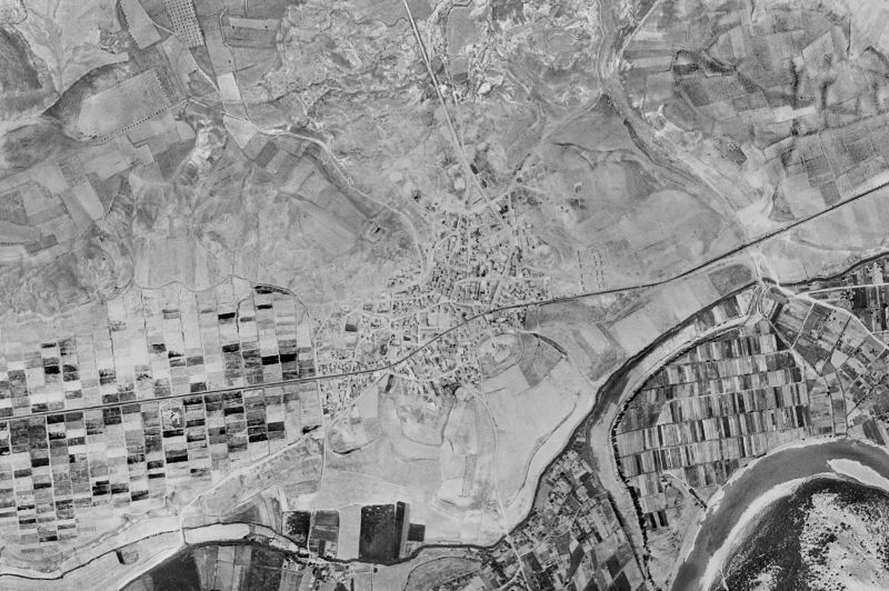 Ortofoto de 1956-1957 del núcleo de Santacara