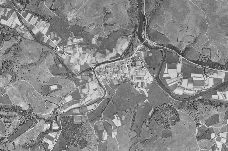 Ortofoto de 1956-1957 del núcleo de Doneztebe/Santesteban