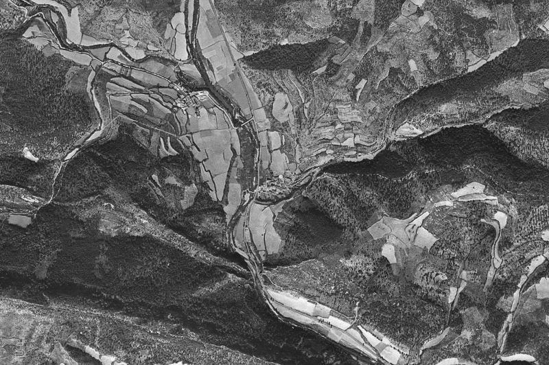 Ortofoto de 1956-1957 del núcleo de Sarriés/Sartze
