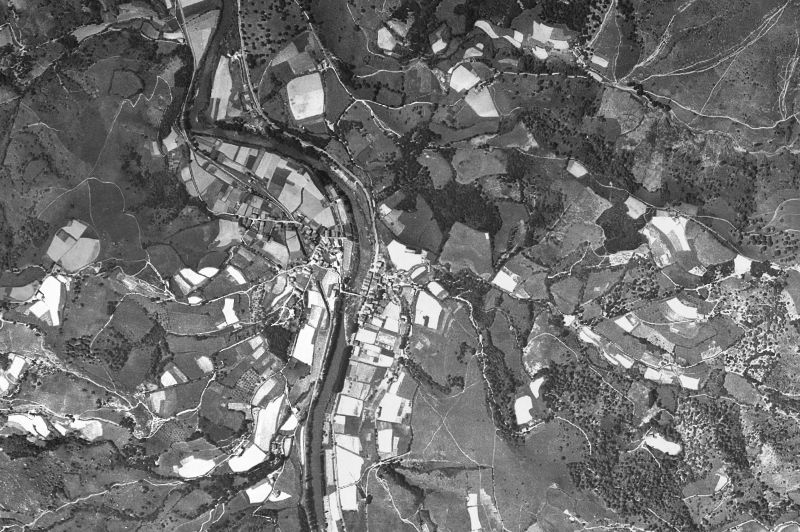 Ortofoto de 1956-1957 del núcleo de Sunbilla