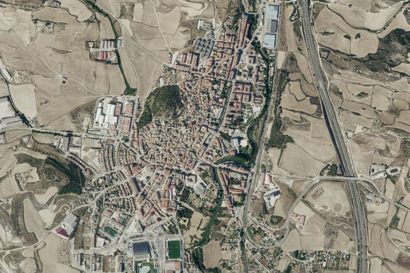 Ortofoto actual del núcleo de Tafalla