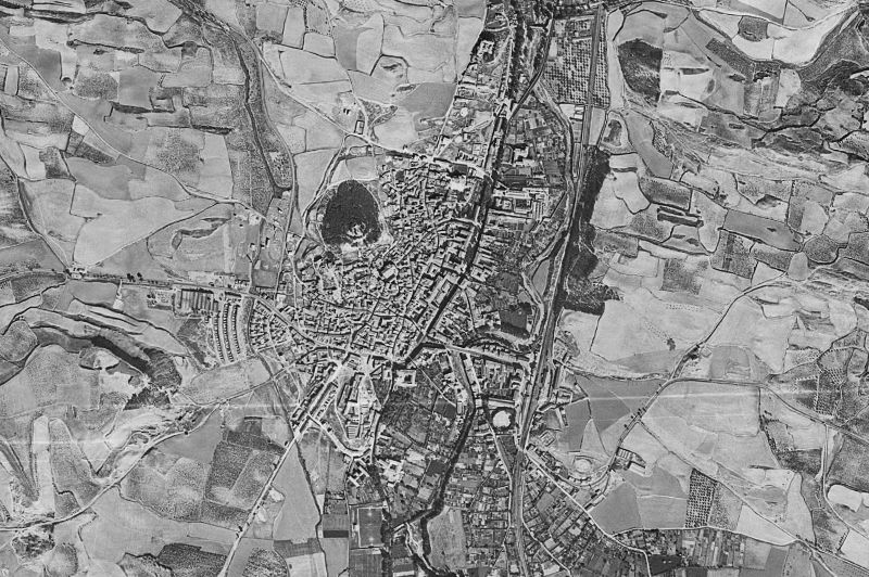 Ortofoto de 1956-1957 del núcleo de Tafalla