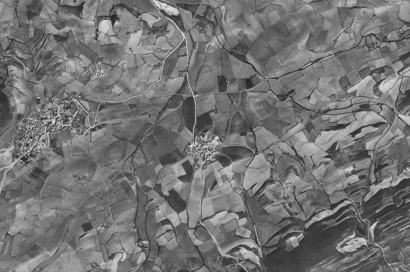 Ortofoto de 1956-1957 del núcleo de Tirapu