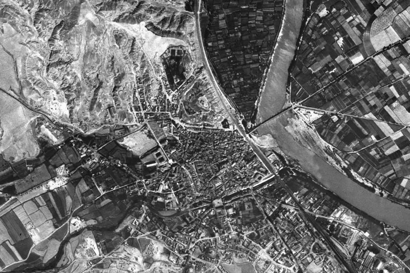 Ortofoto de 1956-1957 del núcleo de Tudela