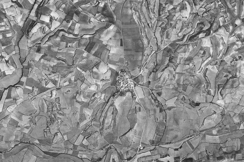 Ortofoto de 1956-1957 del núcleo de Ucar