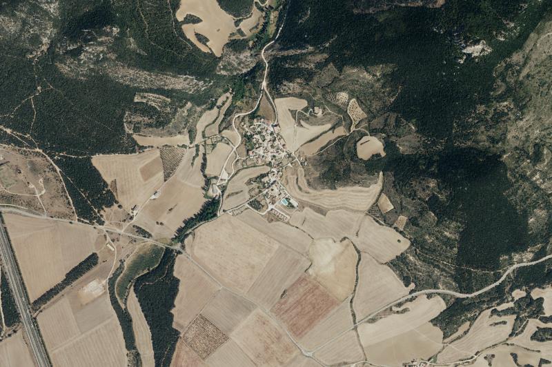 Ortofoto actual del núcleo de Unzué/Untzue