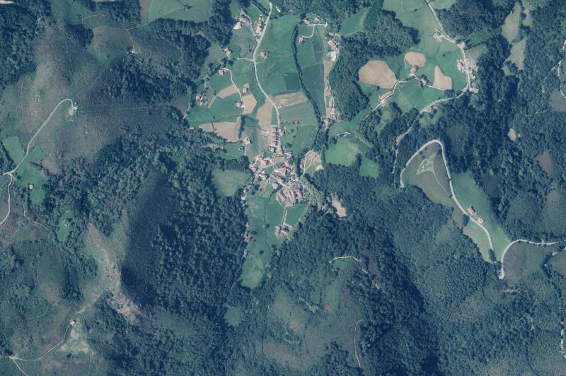 Ortofoto actual del núcleo de Urdazubi/Urdax