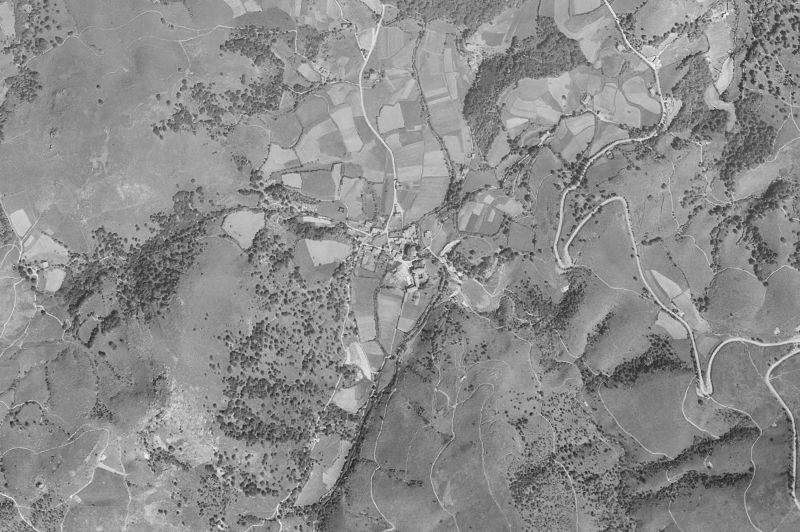 Ortofoto de 1956-1957 del núcleo de Urdazubi/Urdax