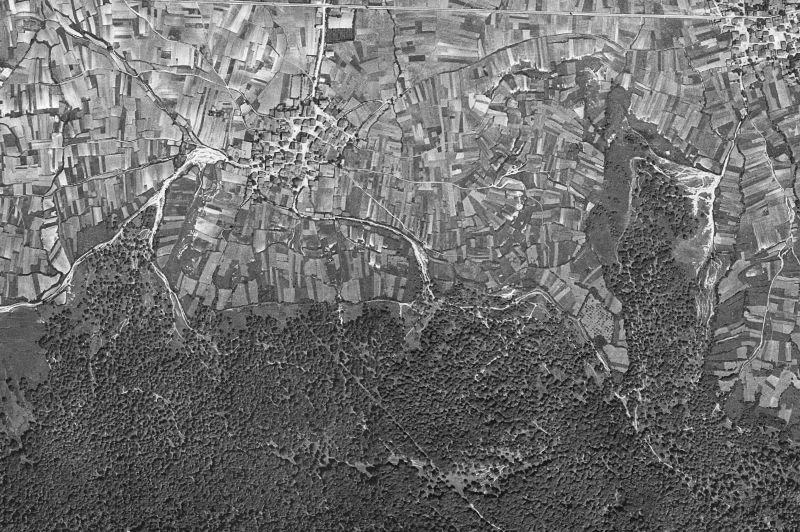 Ortofoto de 1956-1957 del núcleo de Urdiain