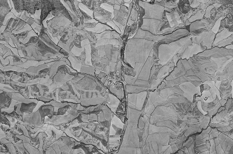 Ortofoto de 1956-1957 del núcleo de Urraul Alto