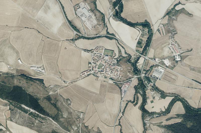 Ortofoto actual del núcleo de Urroz-Villa