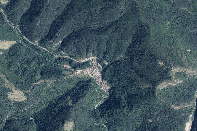 Ortofoto actual del núcleo de Uztárroz/Uztarroze