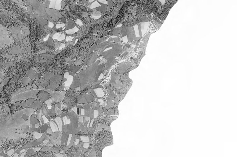 Ortofoto de 1956-1957 del núcleo de Luzaide/Valcarlos