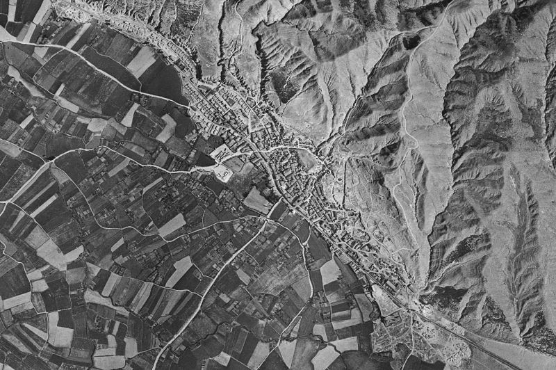 Ortofoto de 1956-1957 del núcleo de Valtierra