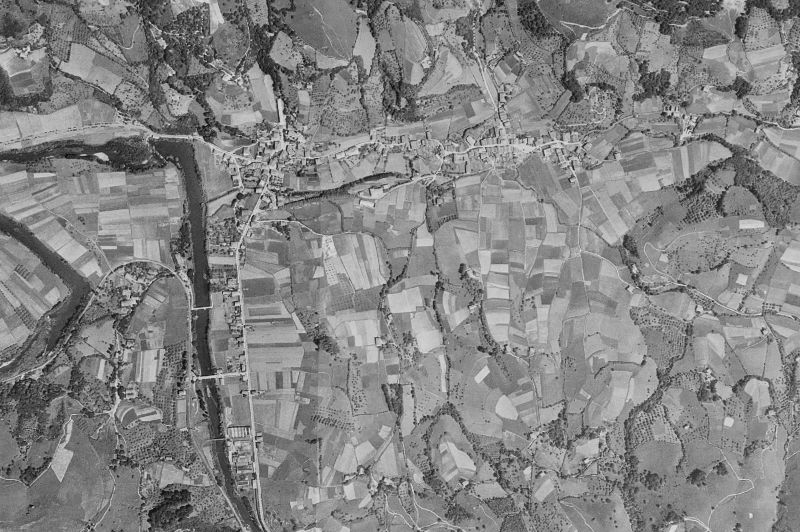 Ortofoto de 1956-1957 del núcleo de Bera