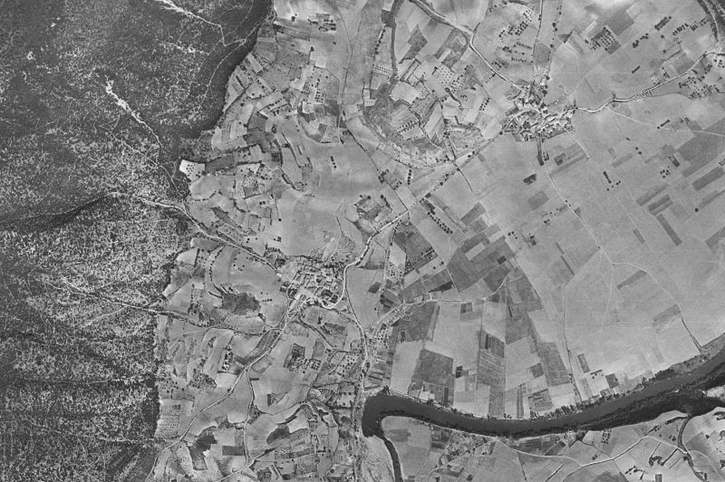 Ortofoto de 1956-1957 del núcleo de Bidaurreta