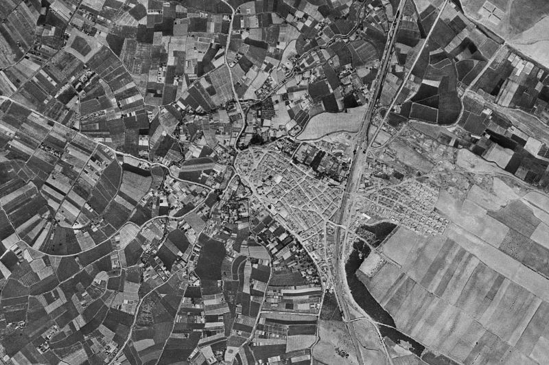 Ortofoto de 1956-1957 del núcleo de Villafranca