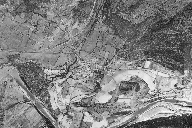 Ortofoto de 1956-1957 del núcleo de Yesa