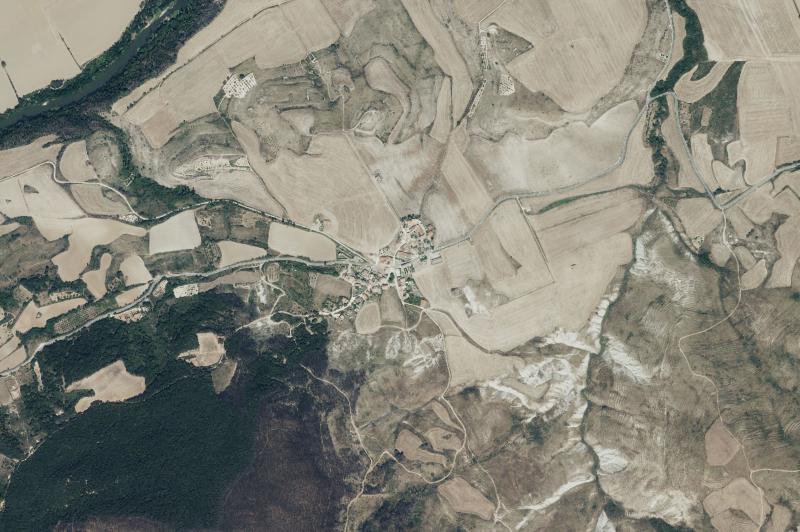 Ortofoto actual del núcleo de Zabalza/Zabaltza