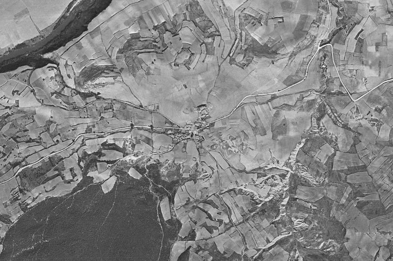 Ortofoto de 1956-1957 del núcleo de Zabalza/Zabaltza