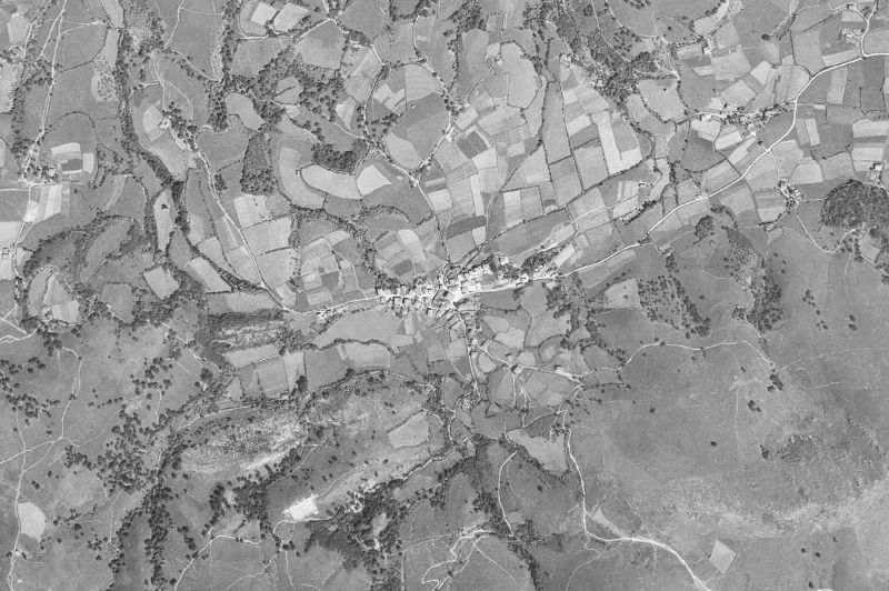 Ortofoto de 1956-1957 del núcleo de Zugarramurdi