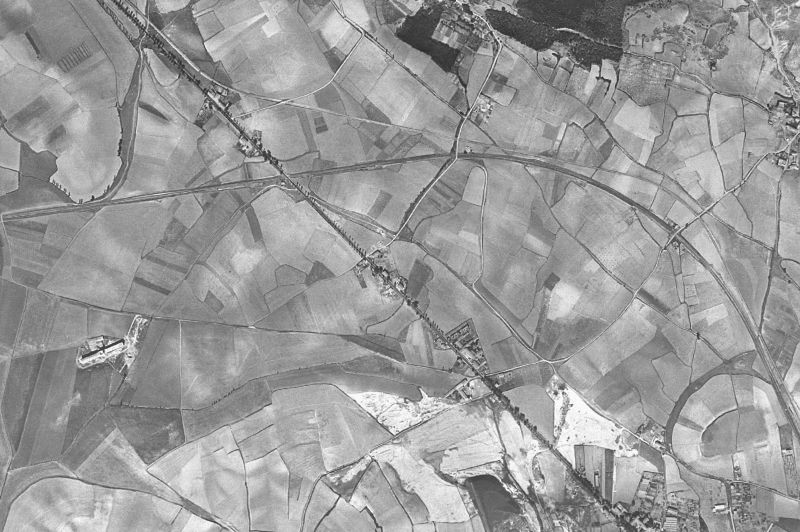 Ortofoto de 1956-1957 del núcleo de Berriozar