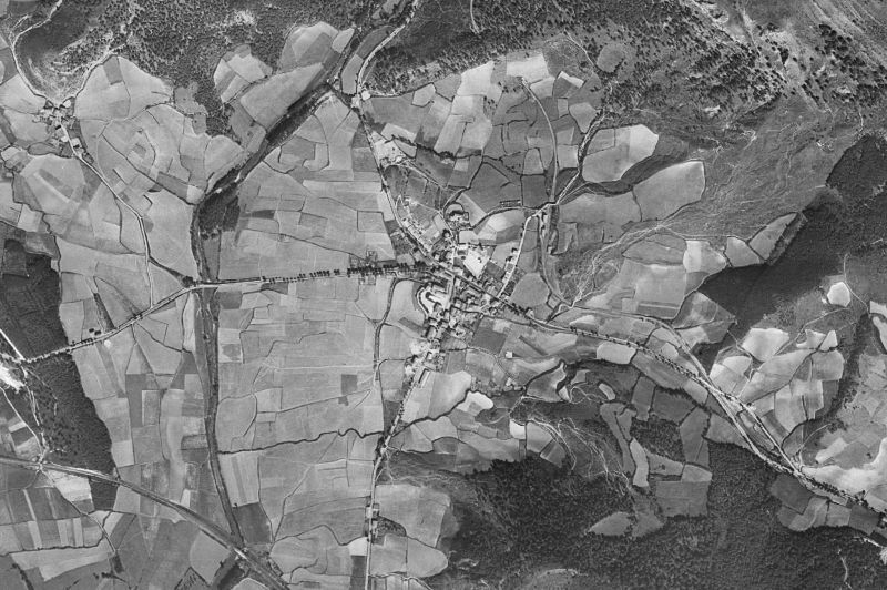 Ortofoto de 1956-1957 del núcleo de Irurtzun