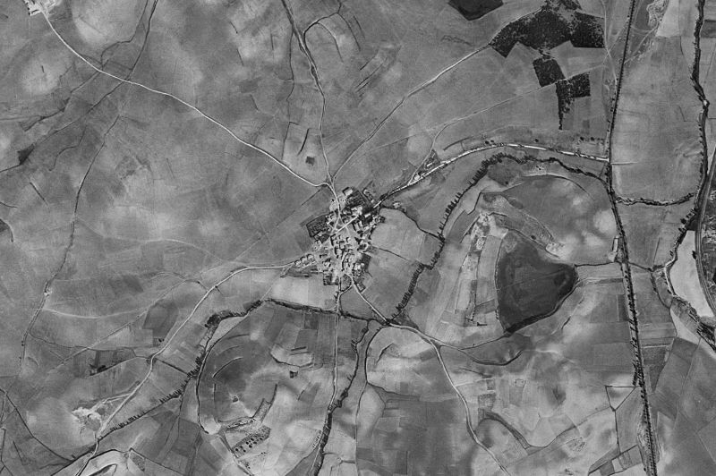 Ortofoto de 1956-1957 del núcleo de Beriáin