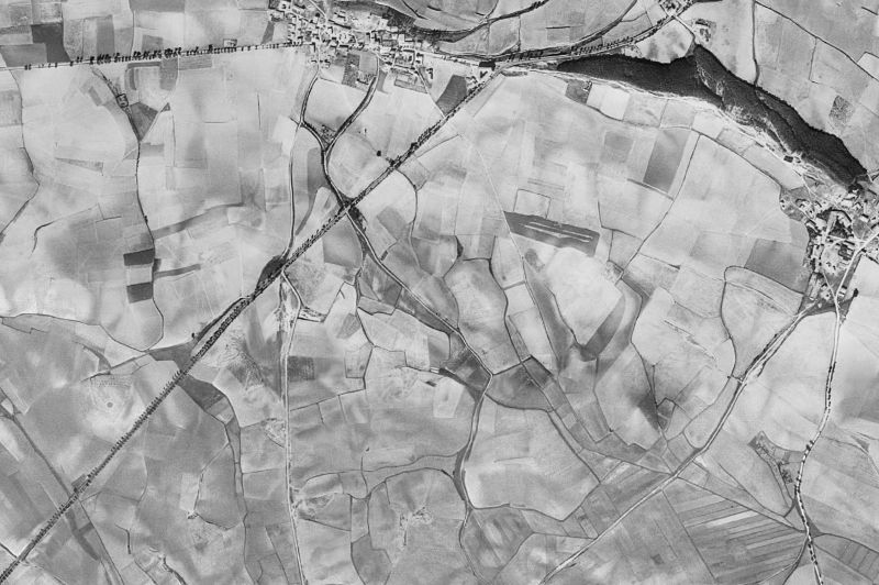 Ortofoto de 1956-1957 del núcleo de Zizur Mayor/Zizur Nagusia