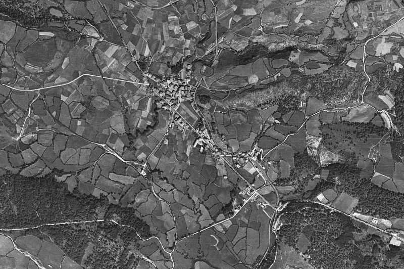 Ortofoto de 1956-1957 del núcleo de Lekunberri