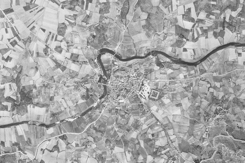 Ortofoto de 1956-1957 del núcleo de Allariz