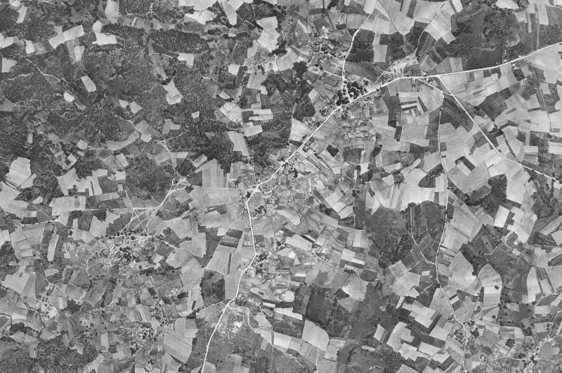 Ortofoto de 1956-1957 del núcleo de Amoeiro