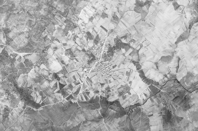 Ortofoto de 1956-1957 del núcleo de Baltar