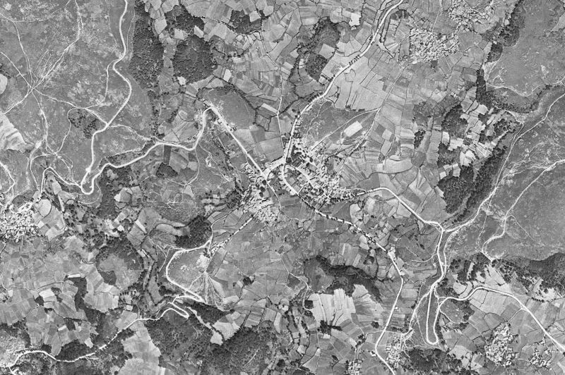 Ortofoto de 1956-1957 del núcleo de Bande