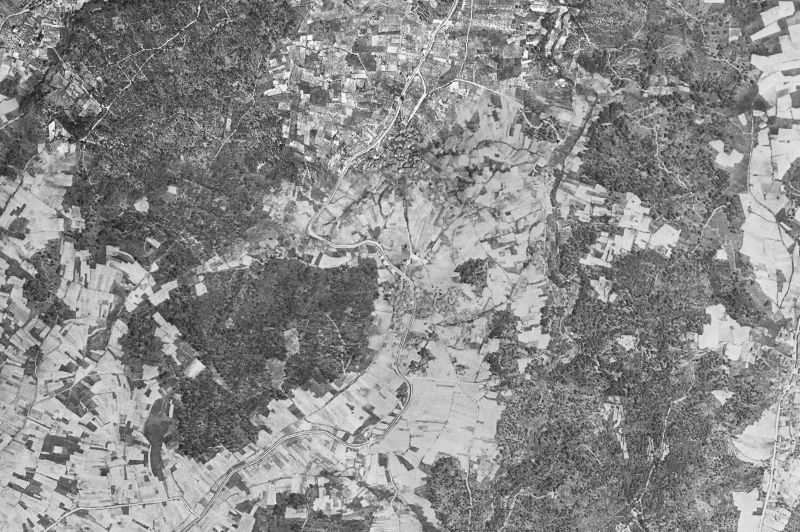 Ortofoto de 1956-1957 del núcleo de Barbadás