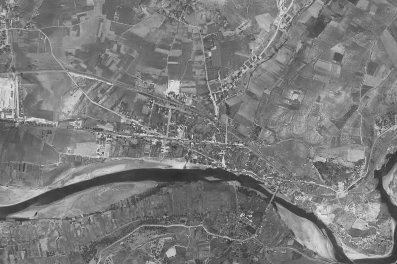 Ortofoto de 1956-1957 del núcleo de O Barco de Valdeorras