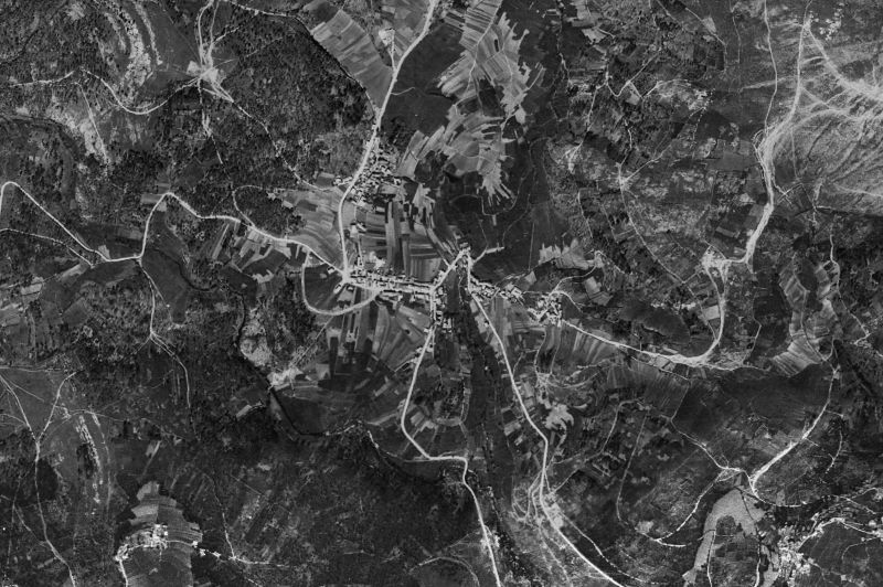 Ortofoto de 1956-1957 del núcleo de Beariz