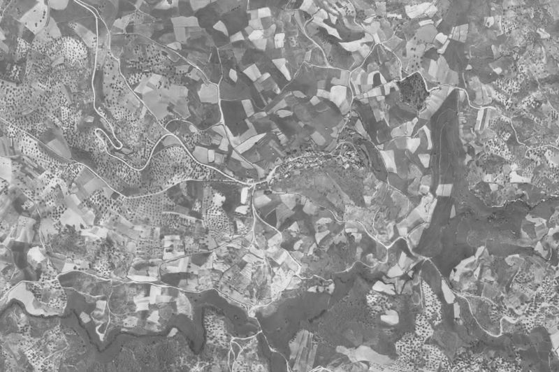 Ortofoto de 1956-1957 del núcleo de O Bolo