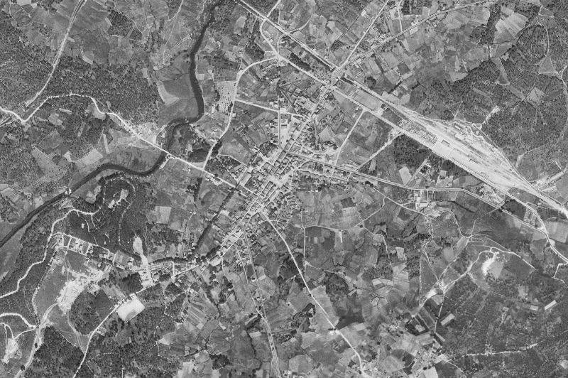 Ortofoto de 1956-1957 del núcleo de O Carballiño