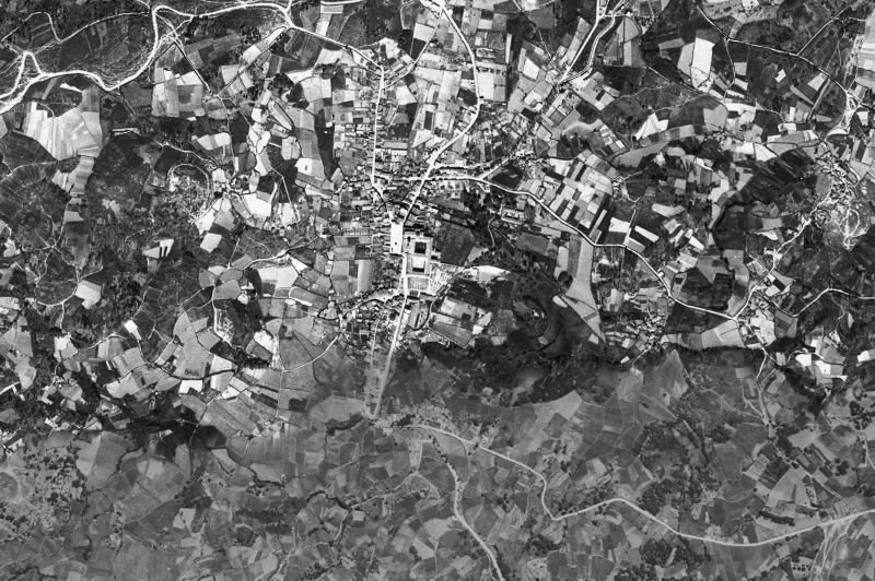 Ortofoto de 1956-1957 del núcleo de Celanova