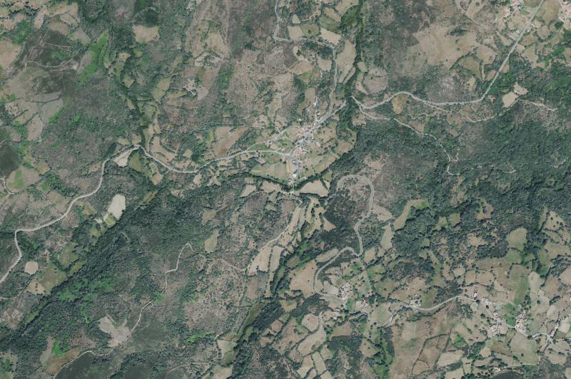 Ortofoto actual del núcleo de Chandrexa de Queixa