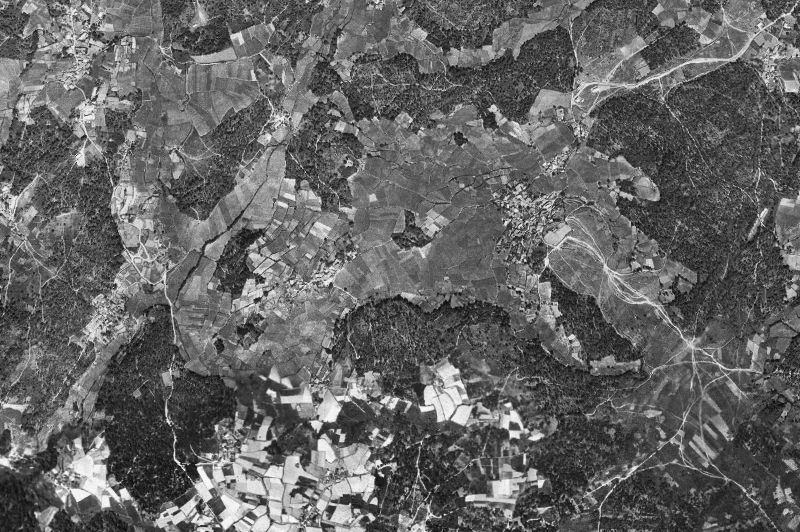 Ortofoto de 1956-1957 del núcleo de Gomesende
