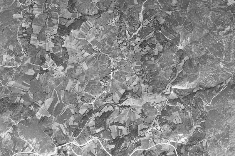Ortofoto de 1956-1957 del núcleo de Xunqueira de Espadanedo