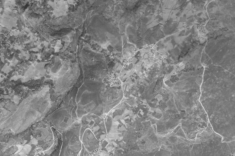 Ortofoto de 1956-1957 del núcleo de Lobeira