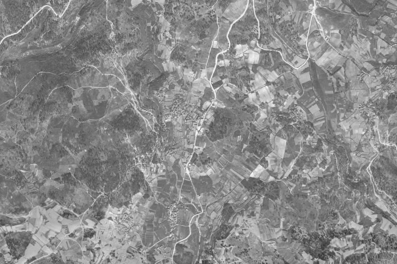 Ortofoto de 1956-1957 del núcleo de Lobios
