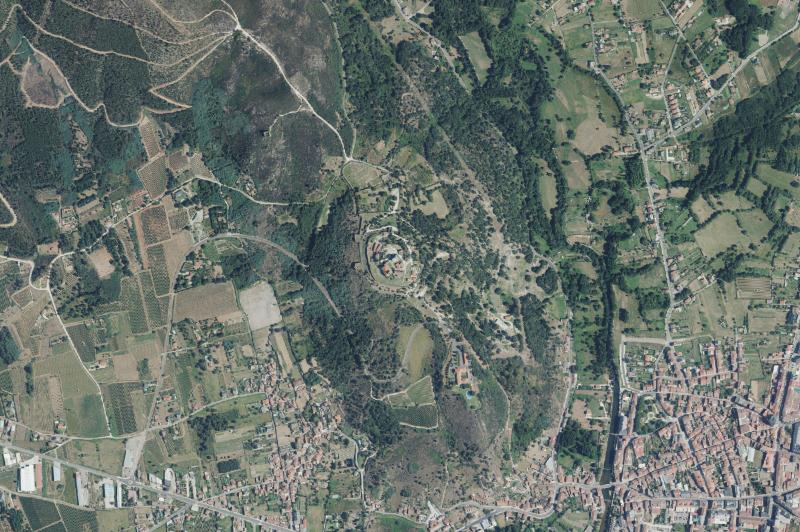 Ortofoto actual del núcleo de Monterrei