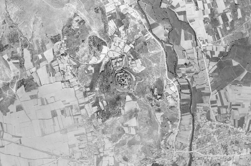 Ortofoto de 1956-1957 del núcleo de Monterrei